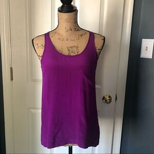 Olivia Ceous Fuschia 100% silk tank